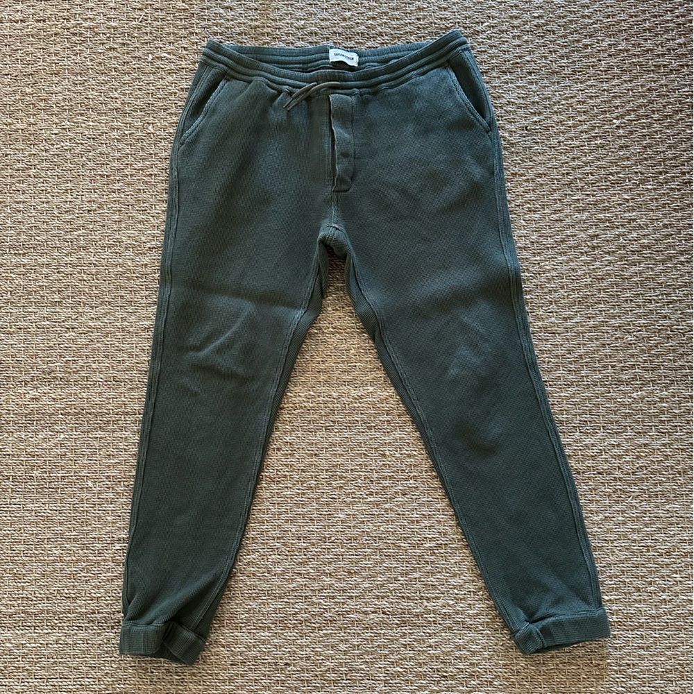 Taylor Stitch - The Après Pant - Army Waffle - SZ L